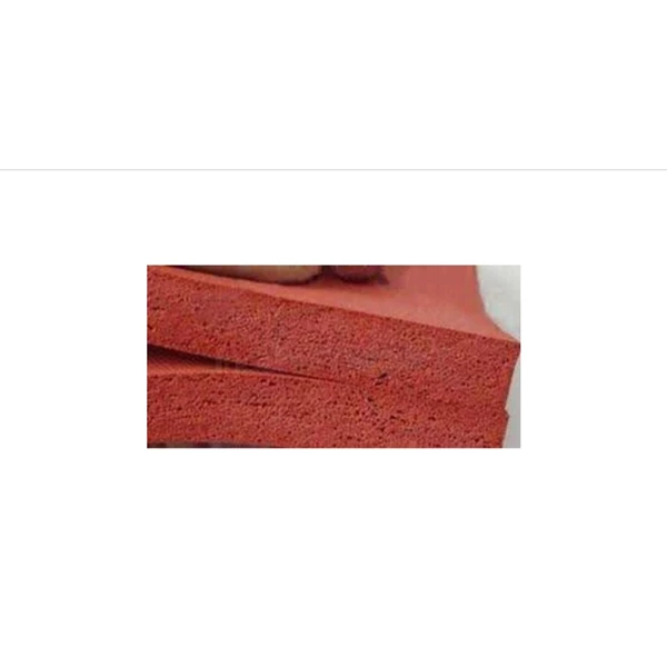 Sponge silicone rubber lembaran merah